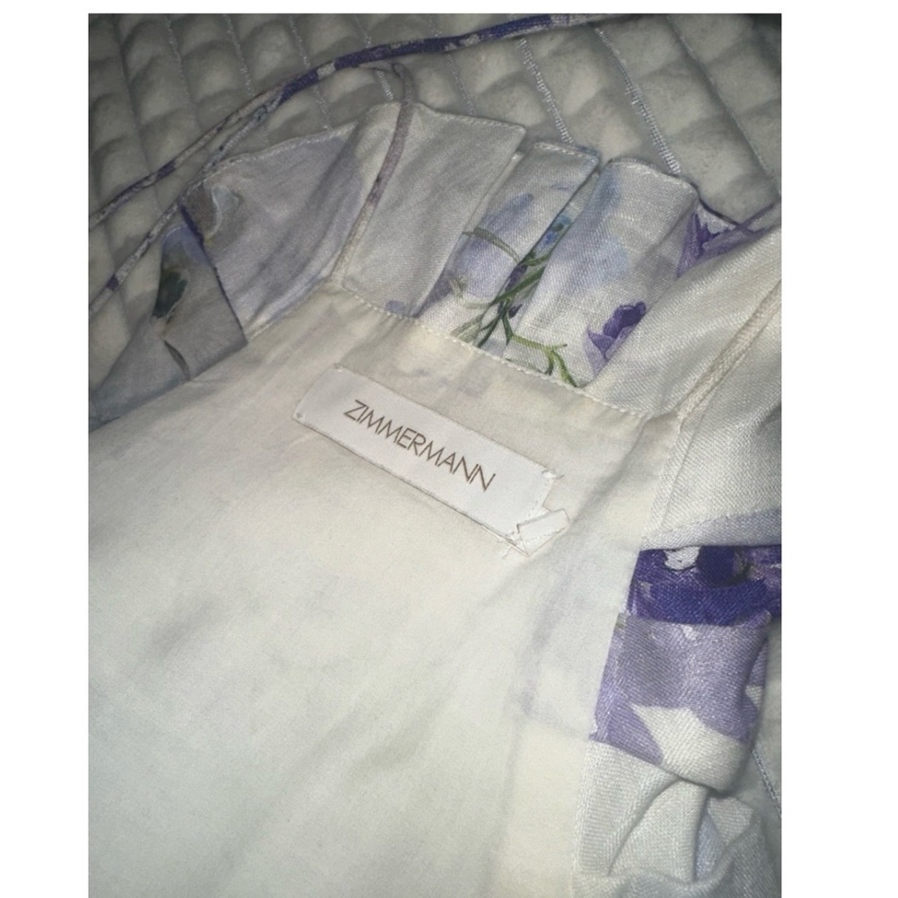 Zimmermann Cream Jumpsuit with Lavender Floral Print - Picture 4 of 6